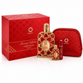 Kit Perfume Orientica Amber Rouge Eau de Parfum 80ml + Miniatura 7,5ml + Atomizador Recarregável